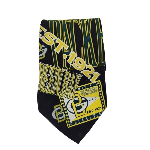Green Bay Packers Pure Silk Necktie RM Sport Ralph Marlin USA Made 4"x57.5" - Picture 1 of 9